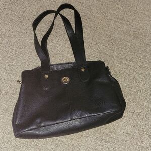 Chic Black Leather Tote Bag